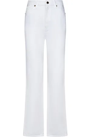 Khaite Femme, Jeans, Blanc, Taille: W29 Jean Denim Blanc à Jambes Larges