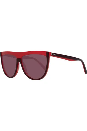 Emilio Pucci Femme, Accessoires, Multicolore, Taille: ONE Size Lunettes de soleil ovales bordeaux verres dégradés