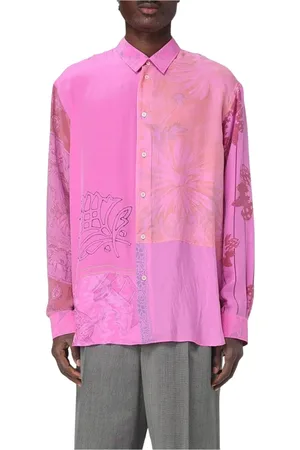 MAGLIANO Homme, Chemises, Rose, Taille: S Chemise en soie florale pour homme