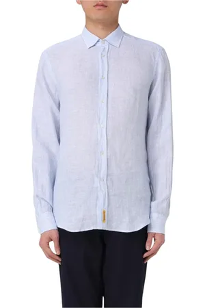 B.D.BAGGIES Homme, Chemises, Bleu, Taille: XL Chemise en lin à rayures