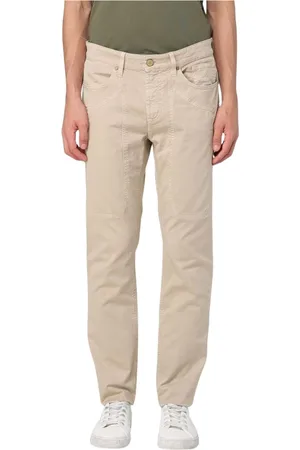 Jeckerson Homme, Pantalons, , Taille: W31 Pantalon Coton Jaune Crème Coupe Décontractée