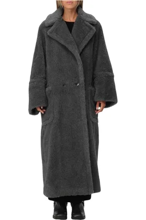Max Mara Femme, Manteaux, Gris, Taille: 36 FR Oversized Teddy Bear Coat