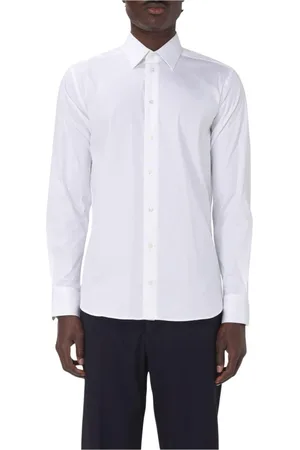 Emporio Armani Homme, Chemises, Blanc, Taille: 3XL Chemise Blanche Coupe Classique