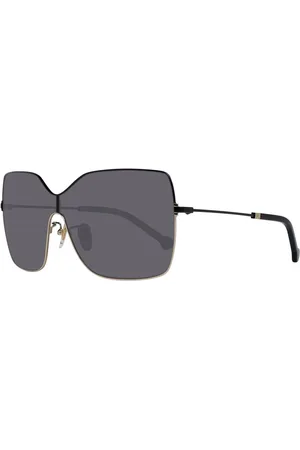 Carolina Herrera Femme, Accessoires, Noir, Taille: ONE Size Lunettes de Soleil Femme Noires Mono Verre