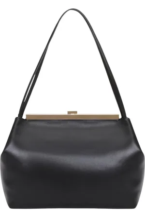 Fabiana Filippi Femme, Sacs, Noir, Taille: ONE Size Sac bandoulière en cuir noir avec fermoir