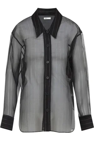 Khaite Femme, Blouses et Chemises, Noir, Taille: 36 FR Chemise Noire en Soie Style Élégant