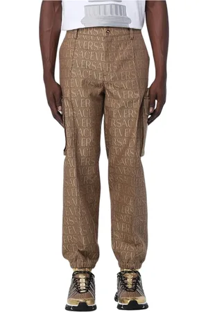 VERSACE Homme, Pantalons, , Taille: M Pantalon Cargo avec Logo Imprimé