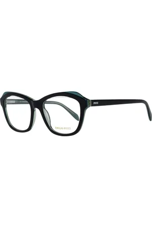 Emilio Pucci Femme, Accessoires, Vert, Taille: ONE Size Montures Optiques Vertes pour Femmes Style Géométrique