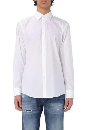 HUGO BOSS Homme, Chemises, Blanc, Taille: XL Chemise Slim Fit Violette