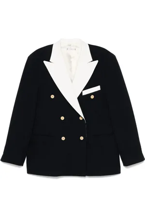 Tommy Hilfiger Femme, Vestes, Bleu, Taille: 44 FR Veste Bleu Marine à Double Boutonnage