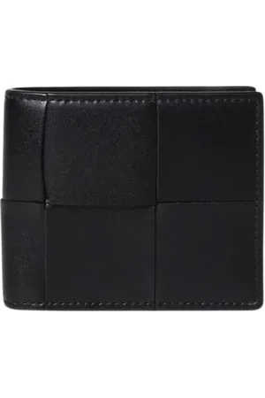 Bottega Veneta Homme, Accessoires, Noir, Taille: ONE Size Portefeuille en Cuir Tressé de Luxe