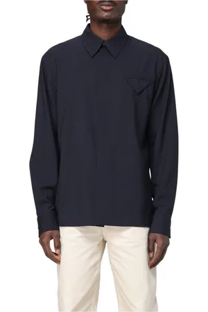 Bottega Veneta Homme, Chemises, Bleu, Taille: L Chemise Bleue de Luxe Sur Mesure