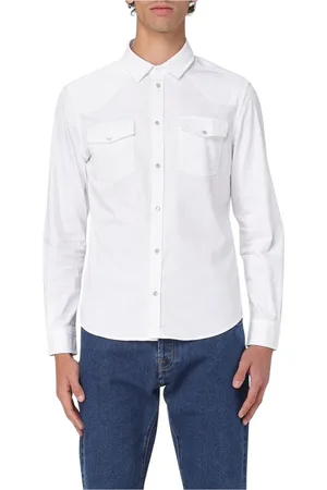 Dondup Homme, Chemises, Blanc, Taille: S Chemise Blanche en Coton Style Classique