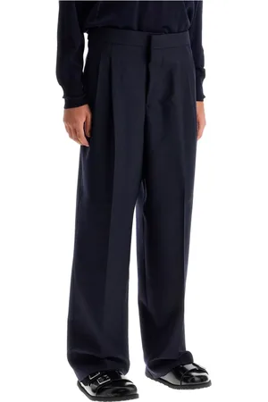 Ami Homme, Pantalons, Bleu, Taille: W40 Pantalon Large en Laine