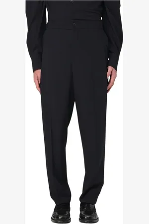 Giorgio Armani Homme, Pantalons, Bleu, Taille: L Pantalon Élégant en Laine