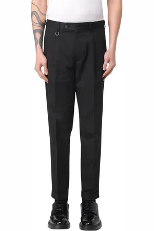 Paolo Pecora Homme, Pantalons, Noir, Taille: L Pantalon blanc plissé décontracté