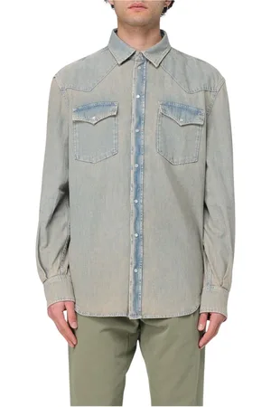 Dondup Homme, Chemises, Bleu, Taille: S Chemise Western en Denim