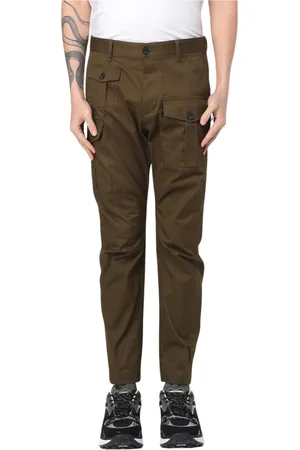 Dsquared2 Homme, Pantalons, Vert, Taille: L Pantalon Cargo Noir Design Élégant