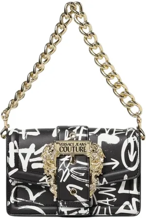 VERSACE Femme, Sacs, Noir, Taille: ONE Size Sac bandoulière imprimé à chaîne