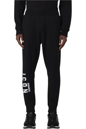 Dsquared2 Homme, Pantalons, Noir, Taille: 2XL Pantalon Icon Joggers Side Logo Noir
