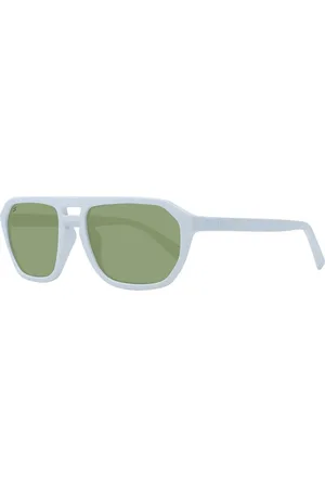 Serengeti Unisex, Accessoires, Blanc, Taille: ONE Size Lunettes de Soleil Aviateur Blanches