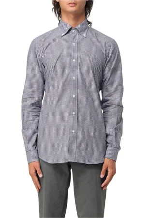 FAY Homme, Chemises, Brun, Taille: 2XL Pull Formel à Carreaux