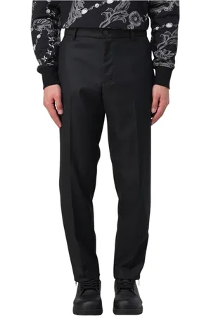 VERSACE Homme, Pantalons, Noir, Taille: L Pantalon SlimFit Élégant Noir