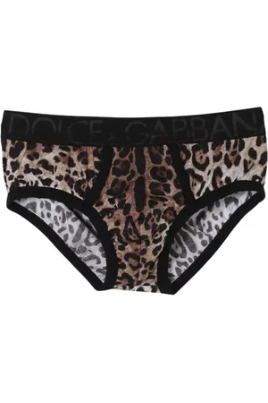 Dolce & Gabbana Homme, Sous-vêtements, Multicolore, Taille: L Leopard Print Slip Homme