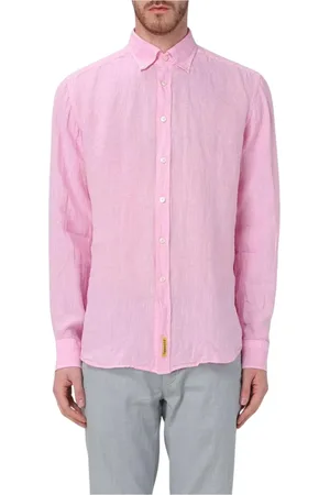 B.D.BAGGIES Homme, Chemises, Rose, Taille: S Chemise en Lin Rose Style Classique