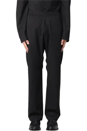 BARENA Homme, Pantalons, Noir, Taille: L Pantalon en Laine Noir Coupe Décontractée