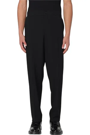 Giorgio Armani Homme, Pantalons, Noir, Taille: L Pantalon Élégant Bleu Coupe Ajustée