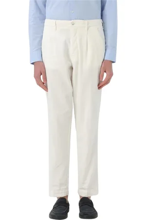 RE-HASH Homme, Pantalons, Blanc, Taille: W31 Pantalon en Coton pour Homme