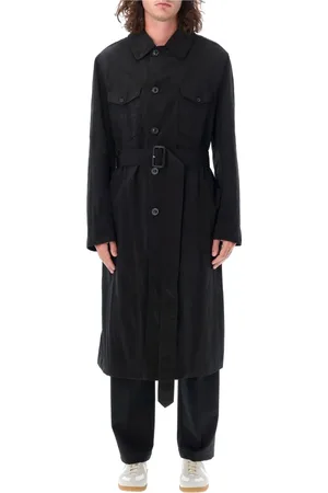 Maison Margiela Homme, Manteaux, Noir, Taille: M Trench Réversible Noir Vêtements d