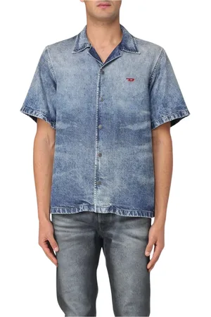 Diesel Homme, Chemises, Bleu, Taille: M Chemise en Denim Bleu Coupe Décontractée