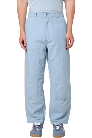 Carhartt Homme, Pantalons, Bleu, Taille: L Pantalon Bleu Clair Coupe Décontractée