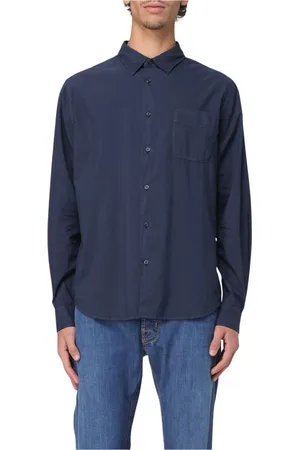 Woolrich Homme, Chemises, Bleu, Taille: L Chemise Classique en Coton Bleu