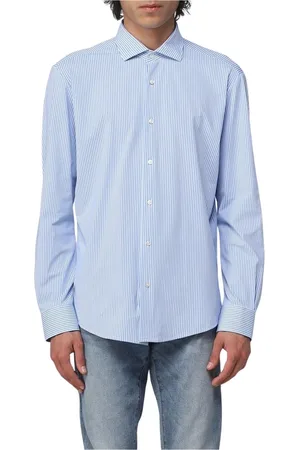 Brian Dales Homme, Chemises, Bleu, Taille: M Chemise Formelle à Rayures Bleues