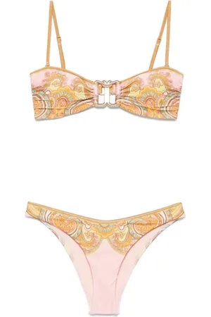 ZIMMERMANN Femme, Maillots de bain, Multicolore, Taille: 40 FR Maillot de bain rose pastel à bretelles réglables