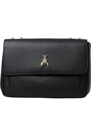 Patrizia Pepe Femme, Sacs, Noir, Taille: ONE Size Sac Bandoulière Noir avec Bandoulière Chaîne