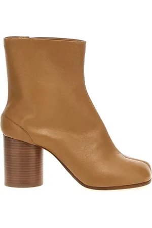 Maison Margiela Femme, Chaussures, Brun, Taille: 35 EU Bottes Cheville Beige avec Bout Rond