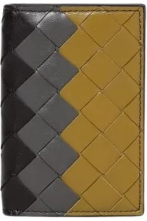 Bottega Veneta Homme, Accessoires, Brun, Taille: ONE Size Porte-Cartes en Cuir Tressé de Luxe
