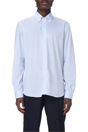 FAY Homme, Chemises, Bleu, Taille: 4XL Chemise en Coton Bleu Polyvalente