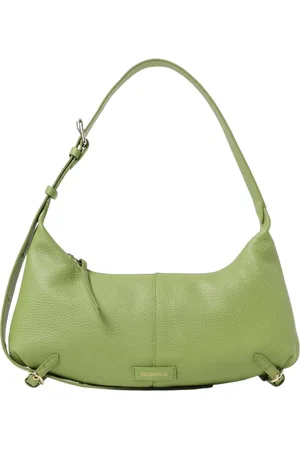Coccinelle Femme, Sacs, Vert, Taille: ONE Size Sac à bandoulière en cuir vert