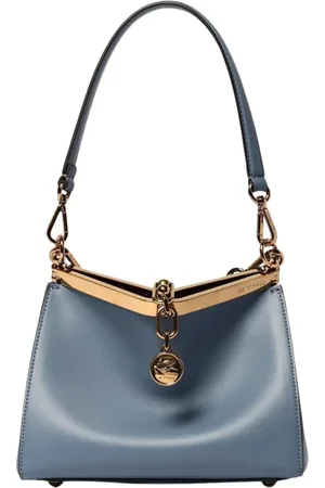 Etro Femme, Sacs, Bleu, Taille: ONE Size Sac à Bandoulière en Cuir Bleu