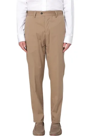 PT Torino Homme, Pantalons, Brun, Taille: W33 Pantalon en Coton Vert Élégant