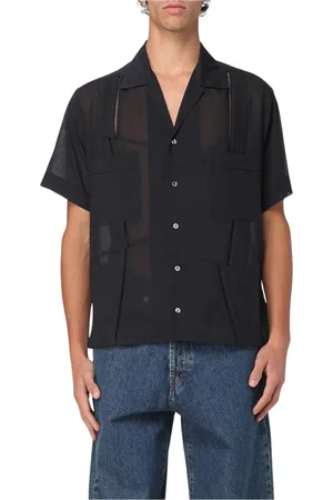 MAGLIANO Homme, Chemises, Noir, Taille: L Chemise noire avec détail plissé