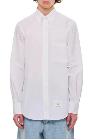 Thom Browne Homme, Chemises, Blanc, Taille: L Chemise Popeline Blanche