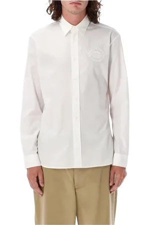 Burberry Homme, Chemises, Blanc, Taille: L Chemise Classique Blanche en Coton