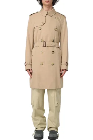 Burberry Homme, Manteaux, Jaune, Taille: S Trench-Coat Miel Intemporel