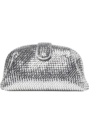 Bottega Veneta Femme, Sacs, Gris, Taille: ONE Size Metallic Mesh Clutch